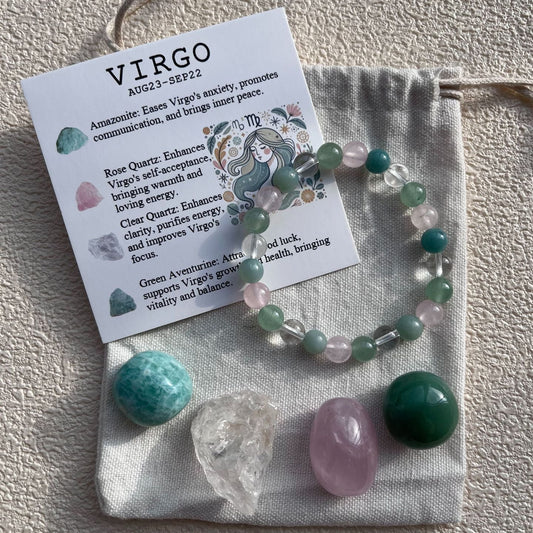 Virgo Crystal Bracelet & Stone Set