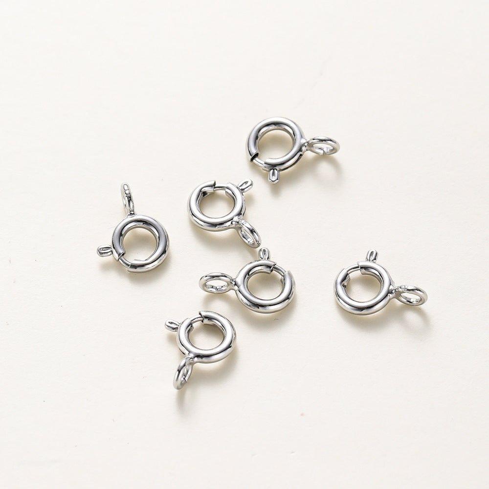 White Gold Spring Clip (10 Pieces/Pack)