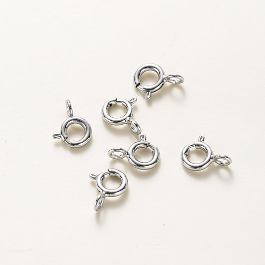 White Gold Spring Clip (10 Pieces/Pack)