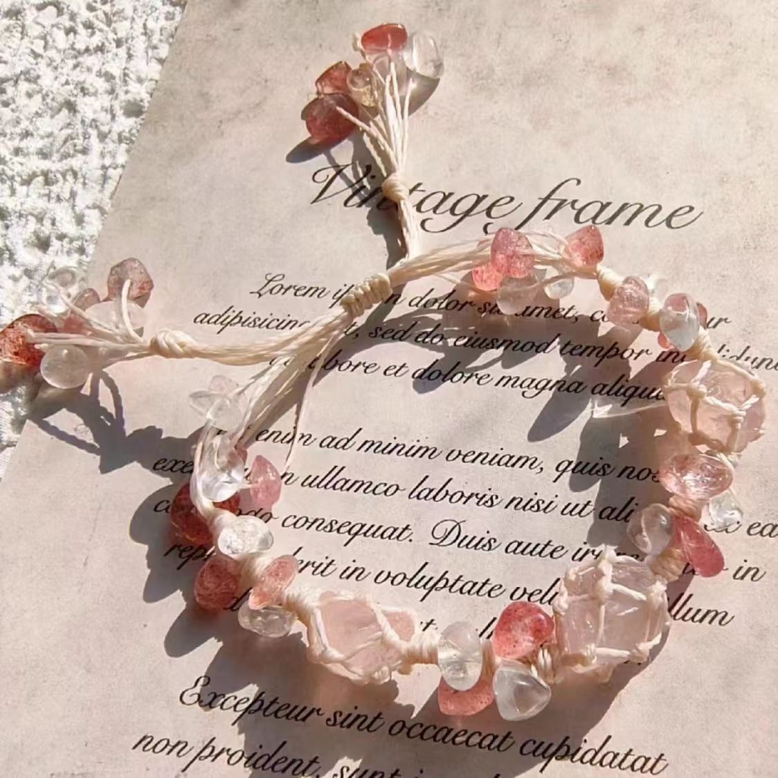 Pink Princess Crystal Stone Bracelet